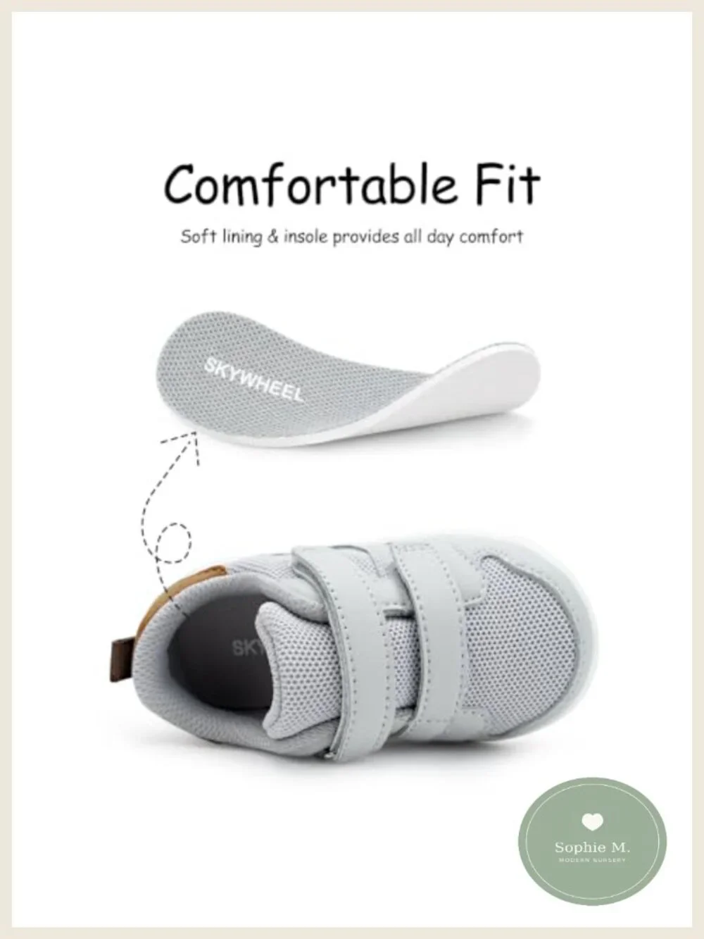 Toddler Kids Slip On Barefoot Sneakers Breathable Mesh Hook-and-Loop Non-Slip
